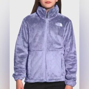 The North Face size Xl Zip up Faux Fur Jacket Zip VGUC. Purple